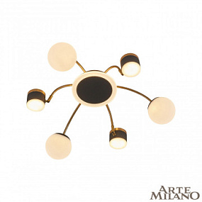 Потолочная светодиодная люстра Arte Milano 272040/6 BK/GD
