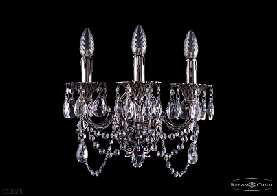 Бра литое с хрусталем Bohemia IVELE Crystal 1702B/3/175 C/NB