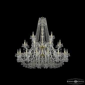 Большая хрустальная люстра Bohemia IVELE Crystal 1409/16+8+4/460/2d G