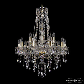 Хрустальная подвесная люстра Bohemia IVELE Crystal 1415/10+5/220/h-86 G