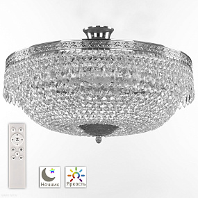 Хрустальная потолочная люстра Bohemia IVELE Crystal 19011/55IV/LED-DIM Ni