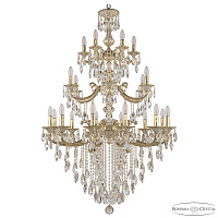 Большая хрустальная люстра Bohemia Ivele Crystal Verona 72108/12+6+6/300/3d B GW