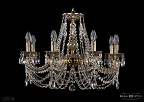 Литая подвесная люстра с хрусталем Bohemia IVELE Crystal 1702/8/265/C/GB