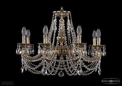Литая подвесная люстра с хрусталем Bohemia IVELE Crystal 1702/8/265/C/GB