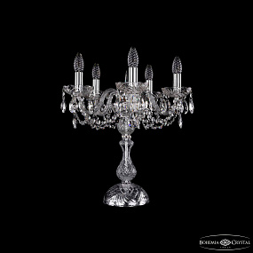 Настольная лампа с хрусталем Bohemia IVELE Crystal 1402L/5/141-47 Ni