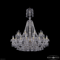 Большая хрустальная люстра Bohemia IVELE Crystal 1409/20+10/400/XL-132 G