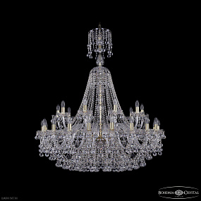 Большая хрустальная люстра Bohemia IVELE Crystal 1409/20+10/400/XL-132 G