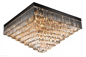 Хрустальная потолочная люстра Newport 31133/PL black+gold