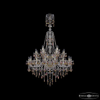 Большая хрустальная люстра Bohemia IVELE Crystal 1415/16+8+4/400/XL-185/2d G K777