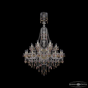 Большая хрустальная люстра Bohemia IVELE Crystal 1415/16+8+4/400/XL-185/2d G K777