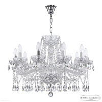 Хрустальная подвесная люстра Bohemia IVELE Crystal 5413/10/240 Ni Clear/M-1F