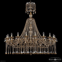 Большая хрустальная люстра Bohemia IVELE Crystal 1413/20/530/XL-158 G M721