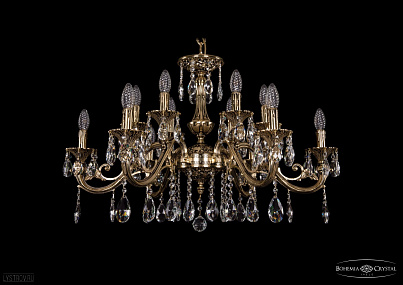 Литая подвесная люстра с хрусталем Bohemia IVELE Crystal 1703/12/320/A/GB