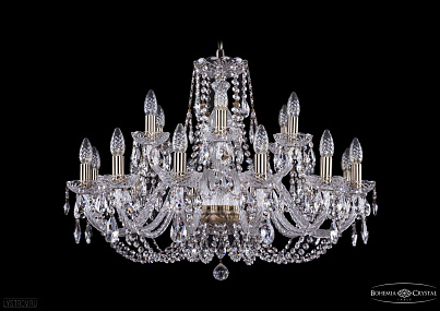 Хрустальная подвесная люстра Bohemia IVELE Crystal 1406/12+6/300/Pa