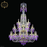 Большая хрустальная люстра Bohemia Art Classic 11.24.16+8+4.300.3d.XL-130.Gd.V7010