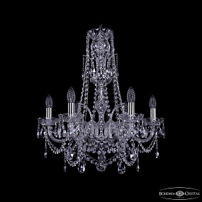 Хрустальная подвесная люстра Bohemia IVELE Crystal 1411/6/195/XL-63 Ni