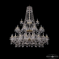 Большая хрустальная люстра Bohemia IVELE Crystal 1411/20+10+5/530/3d G