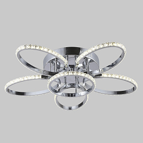 Потолочный светодиодный светильник с хрусталем Eurosvet Soul 90098/6 хром