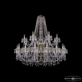 Большая хрустальная люстра Bohemia IVELE Crystal 1403/20+10/400/2d G