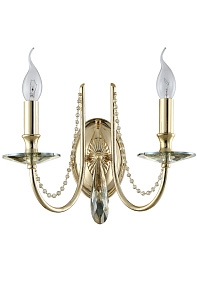 Бра Crystal Lux VICTORIA AP2 GOLD/AMBER