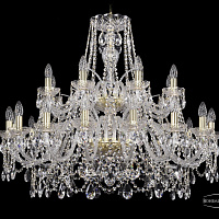 Хрустальная подвесная люстра Bohemia IVELE Crystal 1411/16+8/360/2d/G