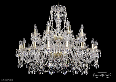 Хрустальная подвесная люстра Bohemia IVELE Crystal 1411/16+8/360/2d/G