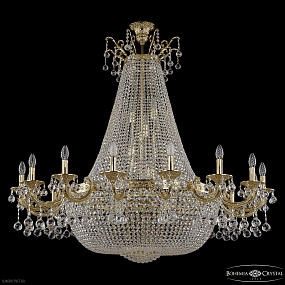 Большая хрустальная люстра Bohemia IVELE Crystal 2128H208/16/135IV/Y1 G