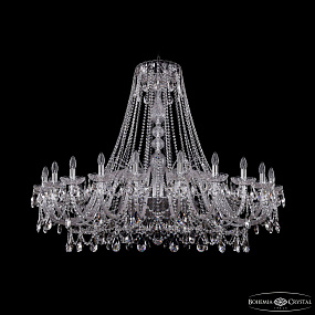 Хрустальная подвесная люстра Bohemia IVELE Crystal 1411/24/530/Ni