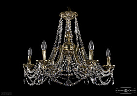 Литая подвесная люстра с хрусталем Bohemia IVELE Crystal 1771/6/220/C/GB
