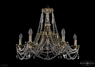 Литая подвесная люстра с хрусталем Bohemia IVELE Crystal 1771/6/220/C/GB