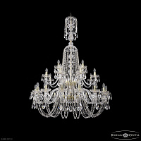 Большая хрустальная люстра Bohemia IVELE Crystal 1402/16+8+4/400/XL-160/2d G