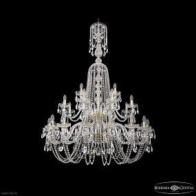 Большая хрустальная люстра Bohemia IVELE Crystal 1402/16+8+4/400/XL-160/2d G