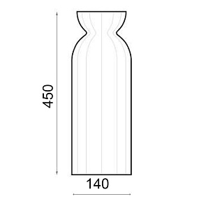 Ваза декоративная (серо-бежевый) CERAMICA DESIGN Lily L VLYL45-1019