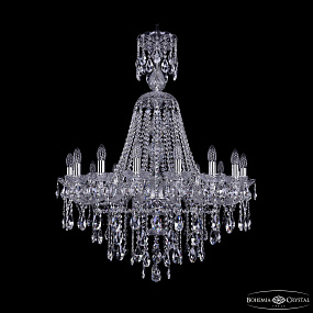 Большая хрустальная люстра Bohemia IVELE Crystal 1415/16/300/XL-108 Ni