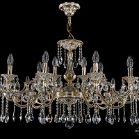Литая подвесная люстра с хрусталем Bohemia IVELE Crystal 1703/21/320+210/A/GW