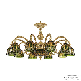 Подвесная люстра Bohemia Ivele Crystal Verona 72209P/10/250 G P1 D Amber-Green/H-1I