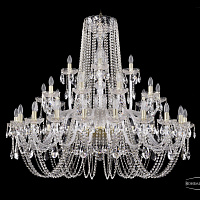 Хрустальная подвесная люстра Bohemia IVELE Crystal 1402/20+10+5/460/G