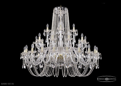 Хрустальная подвесная люстра Bohemia IVELE Crystal 1402/20+10+5/460/G