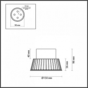 Накладной светодиодный светильник Odeon Light MALI 6643/6CL