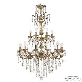 Подвесная хрустальная люстра Bohemia Ivele Crystal Verona 72101/12+6/250/XL/2d B FP