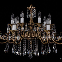 Литая подвесная люстра с хрусталем Bohemia IVELE Crystal 1703/14/320/B/FP