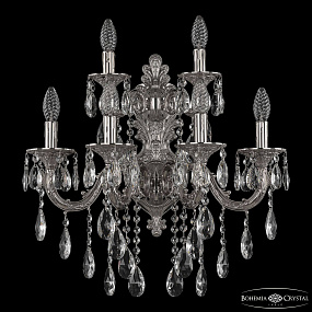 Бра с хрусталем Bohemia Ivele Crystal Florence 7101B16/4+2/210 B Ni