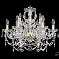 Хрустальная подвесная люстра Bohemia IVELE Crystal 1411/6+3/195/G