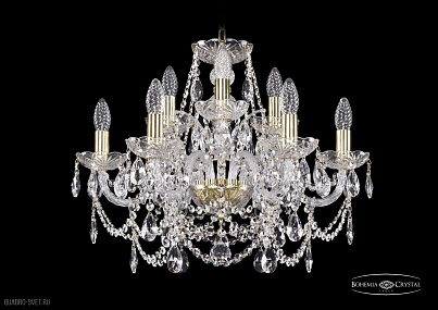Хрустальная подвесная люстра Bohemia IVELE Crystal 1411/6+3/195/G