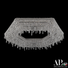 Хрустальная потолочная светодиодная люстра APL LED Rimini S506.0.80.B.4000
