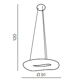 Подвесной светодиодный светильник Azzardo Donut Pendant 91 CCT AZ2675