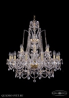 Хрустальная подвесная люстра Bohemia IVELE Crystal 1411/12+6/300/G