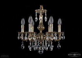 Литая подвесная люстра с хрусталем Bohemia IVELE Crystal 1707/6/125/A/GB