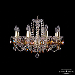 Хрустальная подвесная люстра Bohemia IVELE Crystal 1402/8/195/G/K711