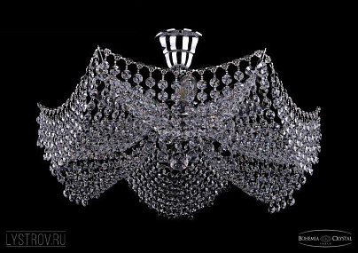 Хрустальная потолочная люстра Bohemia IVELE Crystal 7708/6/Ni
